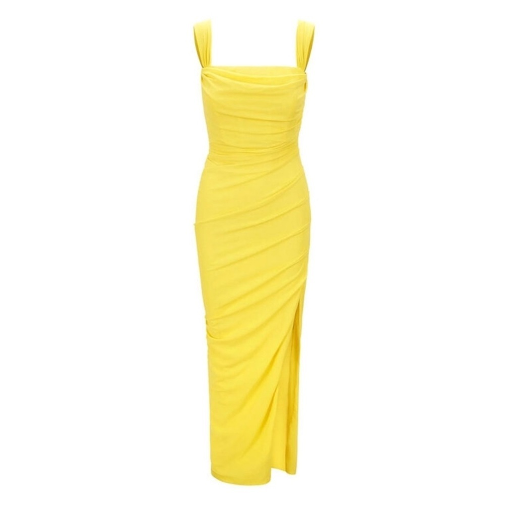 STAUD Stormi Maxi Dress size SM- Yellow NWT - Picture 3 of 5